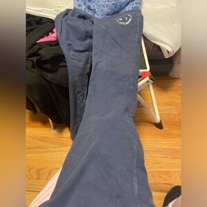 Navy blue pink yoga pants